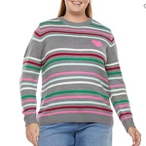St. John’s Bay Plus Women’s Crew Neck Pullover Sweater – Size 2XL – EUC